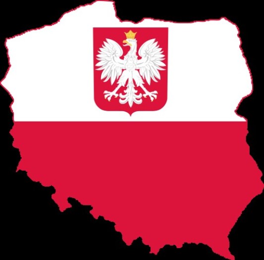 kontury i flaga Polski